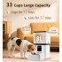 AVAXO Automatic Cat Feeder, 8L Automatic Dog Feeder with Desiccant Bag, 1-6 Meals Ideal for Multiple Pets, Dual Power Supply, Ideal for 2-15mm Dry Food, Detachable Washable
