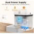 AVAXO Automatic Cat Feeder, 8L Automatic Dog Feeder with Desiccant Bag, 1-6 Meals Ideal for Multiple Pets, Dual Power Supply, Ideal for 2-15mm Dry Food, Detachable Washable