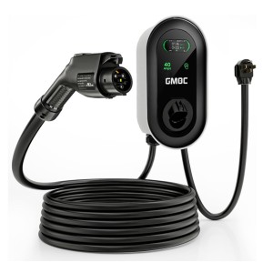 GMOC Level 2 EV Charger - ETL Certified, 240V, 40 Amp, NEMA 14-50 Plug, 16 ft Extension Cord & J1772 Cable- Portable Electric Car Charger for J1772 EVs and Plug-in Hybrid Vehicles